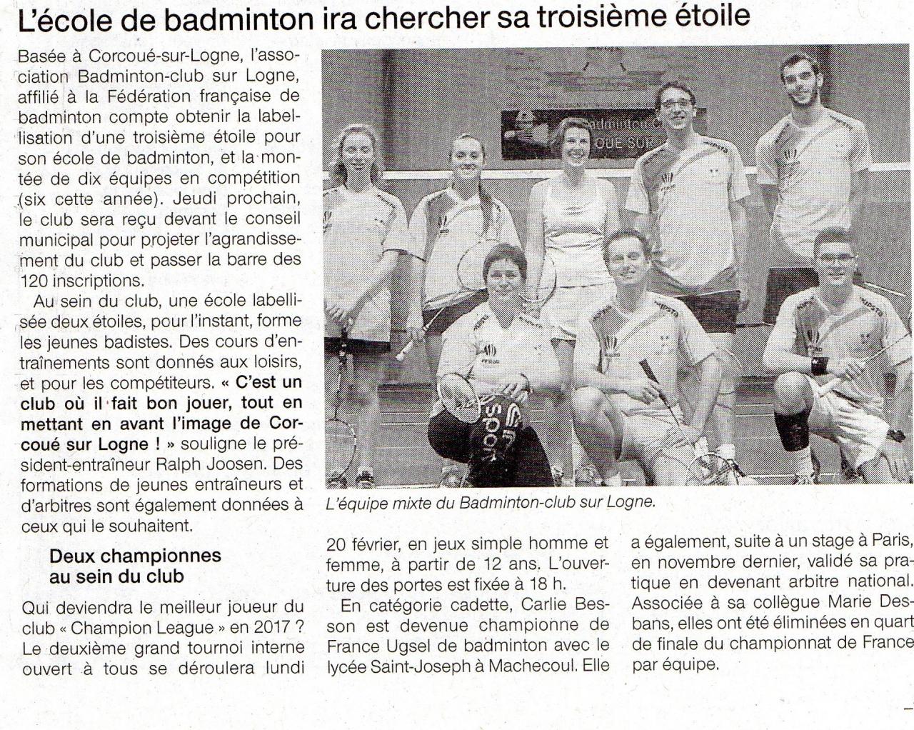 article Ouest France 20-01-17
